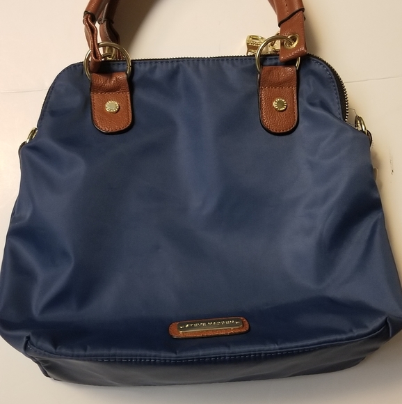 Steve Madden blue microfiber purse - Picture 1 of 8